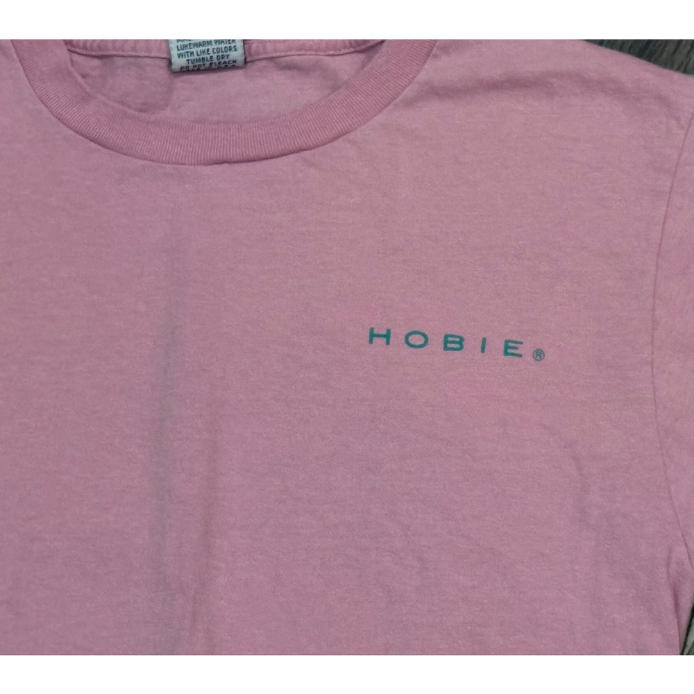 Vtg 1987 Hobie Surf Women’s Pink Made in USA Surfing Graphic Tee Sz L - Picture 6 of 9